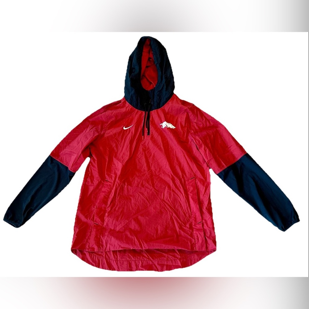 Nike Arkansas Razorbacks 1/4 Zip Lightweight Player Jacket Mens L CW3432